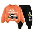 thumbnail image 1 of Caqnni Toddler Baby Boy Girl Fall Winter Outfits Sweatshirt Top Casual Pants Football Clothes Fall Winter Set for 0 6 12 18 24 M 1t 2t 3t 4t 5t 6t,4-5 Years, 1 of 6