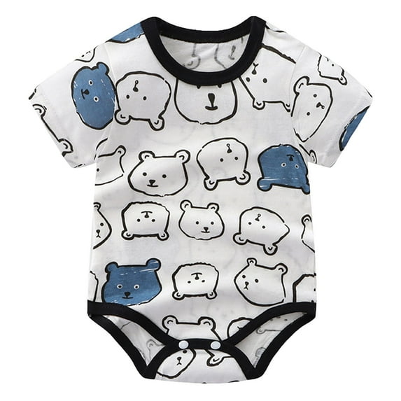 Caqnni Toddler Baby Boy Girls Clothes Outfits Short Summer Sleeve Letters Printed Shirt Elastic Shorts Sets Cartoon Print 2PC Summer Pjs Pajamas & Dailywear Set 0-3 Months,Blue