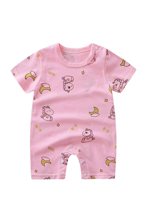 Toddler Baby Boy Girls Easter Outfit Bunny Carrot Short Sleeve T-Shirt Elastic Waist Shorts Set Cartoon Print Summer 1Pcs Short Summer Pjs Pajamas & Dailywear Set 0-3 Months,Pink