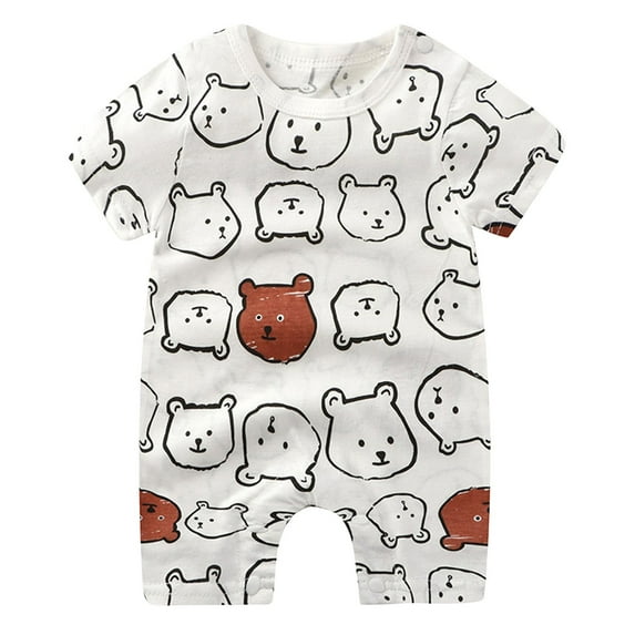 Caqnni Toddler Baby Boy Girls Easter Outfit Bunny Carrot Short Sleeve T-Shirt Elastic Waist Shorts Set Cartoon Print Summer 1Pcs Short Summer Pjs Pajamas & Dailywear Set 3-6 Months,Coffee