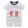 thumbnail image 1 of Caqnni Toddler Baby Boy Girls Summer Cute Dinosaur Tank Tops+Elastic Shorts Outfits Lightweight Elastic Cotton Short Sets Short Sets Summer Pjs Pajamas & Dailywear Set 18-24 Months,White, 1 of 4