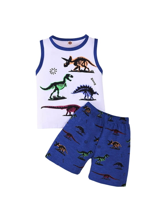 Toddler Baby Boy Summer Clothes Checkered Palm Print Shirt Tops and Shorts Set 2Pcs Cotton Outfit 3 6 12 18 Months 2T Short Sets Summer Pjs Summer Outfits (5-6 Years)