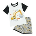 thumbnail image 1 of Caqnni Toddler Baby Boy Summer Outfits Sleeveless Letter Printed Tank Tops Elastic Waist Shorts Set Clothes 3 6 12 18 Months 2T Short Sets Summer Pjs (4-5 Years), 1 of 4