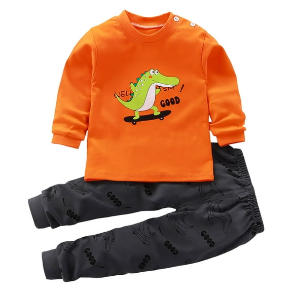 Caqnni Toddler Baby Boys Fall Winter Clothes Letter Long Sleeve Sweatshirts Pockets Pants Set 2 Piece Outfits 2PC3 6 9 12 18 24 Months 2T 3T Long Sleeve Pajamas Set ，3-4 Years