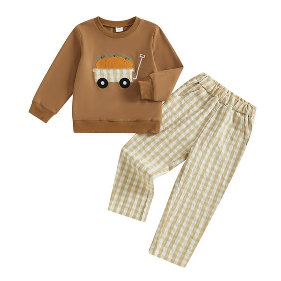 Caqnni Toddler Baby Boys Outfits Long Sleeve Letter Embroidery Pullover Sweatshirt Top and Drawstring Pants Fall Winter Set 2PCFor 1t 2t 3t 4t 5t Long Sleeve Pajamas Set ，3-4 Years