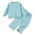 thumbnail image 1 of Caqnni Toddler Baby Girl Contrast Color Long Sleeve Crewneck Sweatshirt Pullover Top Casual Pants Set 2Pcs Fall Winter Outfits Toddler Gift 3 6 12 18 24 Months 2T 3T Outfits,3-4 Years, 1 of 8