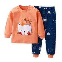 Caqnni Toddler Baby Girl Fall Winter Clothes 2T 3T 4T 5T Outfits Long Sleeve Knitted Cotton Tops Pants Clothes Set Toddler Gift 3 6 12 18 24 Months 2T 3T Outfits,18-24 Months
