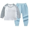 thumbnail image 1 of Caqnni Toddler Baby Girl Fall Winter Contrast Color Sweatshirt Outfit Clothes Long Sleeve Pullover Tops Joggers Pants Set Toddler Gift 3 6 12 18 24 Months 2T 3T Outfits,5-6 Years, 1 of 5