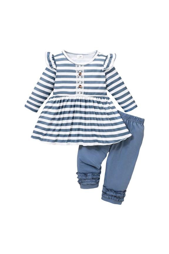 Toddler Baby Girl Outfits Fall Winter Clothes Color Block Long Sleeve Pullover Tops + Joggers Pants Outfit Set for 12 18 24 M 1t 2t 3t 4t 5t 6t Pajamas & Dailywear Set(2-3 Years,Sky Blue)