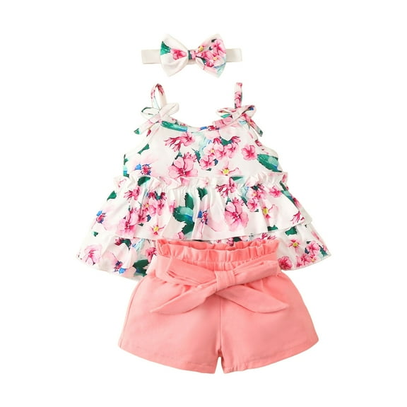 Caqnni Toddler Baby Girl Summer Clothes Outfit Funny Letter T Shirt Top Short Set Infant Girl Clothes 6 12 18 months 2T 3T Shorts Set White 9-12 Months