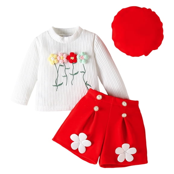 Caqnni Toddler Baby Girls Autumn Winter Clothes Cute Dinosaur Tank Tops Pants Fall Winter Outfits Lightweight Elastic Cotton Short Sets Toddler Gift Outfit Set,12-18 Months