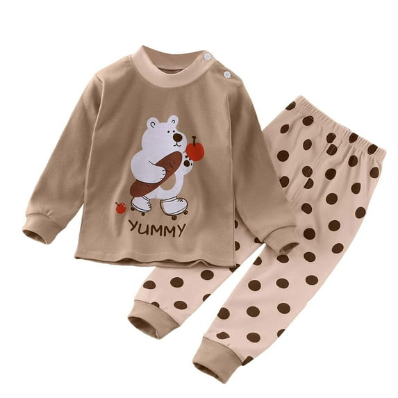 Caqnni Toddler Baby Girls Clothes Long-sleeve Tie Dye Hoodie Pullover and Sweatpants Heart Print Hooded Outfits Set Pajamas & Dailywear Set(12-18 Months,Brown)