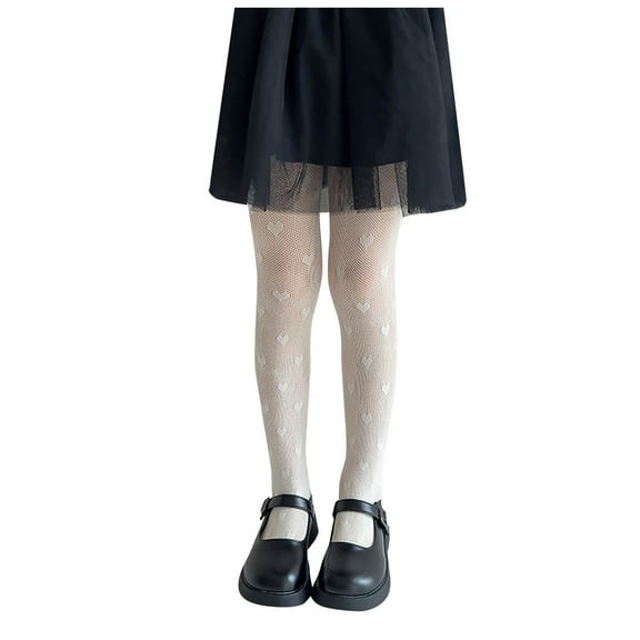 Caqnni Toddler Baby Kids Girls Solid Knee-High Socks Stockings Mid-Calf Length Princess Sock Dress Socks Size 0-13 Years Indoor&Outdoor Wear,5-8