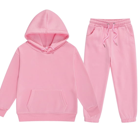 Caqnni Toddler Boy Clothes Baby Boys Fall Winter Outfits Long Sleeve Sweatshirt Casual Pants Set Boys Outfit Set Fall Winter Outfits Children's Gift,Pink,8-9 Years