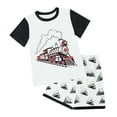 thumbnail image 1 of Caqnni Toddler Boy Clothes Kids Summer Cotton Outfits Shirt Short Sets Size 2-7 3 6 12 18 Months 2T boy shorts Short Sets Summer Pjs Summer Outfits (6-7 Years), 1 of 4