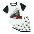 thumbnail image 1 of Caqnni Toddler Boy Clothes Kids Summer Cotton Outfits Shirt Short Sets Size 2-7 3 6 12 18 Months 2T boy shorts Short Sets Summer Pjs Summer Outfits (7-8 Years), 1 of 4