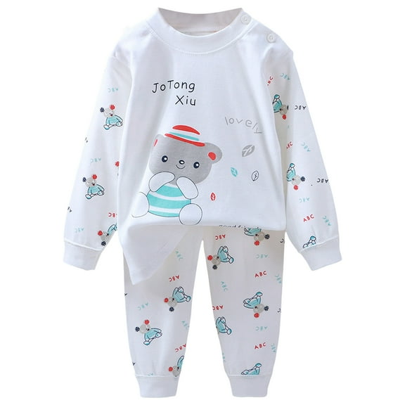 Caqnni Toddler Boy Girls Autumn Winter Outfit Long Sleeve T-Shirt Tops Elastic Waist Pants Set 2PCS Long Sleeve Sweatshirts Jogger Pants Set 12-24 Months Toddler Winter Pajamas FOR 18-24 Months