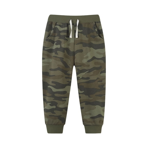 Caqnni Toddler Boys Fleece Cargo Sweatpants Open Bottom Drawstring Baggy Joggers Loose Fit Athletic Pants for Boy 0-16 Years (AG,2-3 Years)