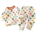 thumbnail image 1 of Caqnni Toddler Boys Pajamas & Dailywear Se Cotton Outfits High Waist Winter Thermal Underwear Set Plus Trousers Fall Clothes&nbsp; 2PC Long Sleeve Pajamas Set For 1t 2t 3t 4t 5t ，10-11 Years, 1 of 6