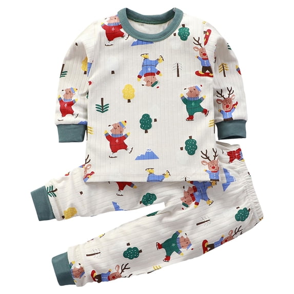 Caqnni Toddler Girl Clothes Fall Outfits Baby Pullover & Pants Sets Kids Winter 2Pcs Sweatsuit Fall Winter Set Pajamas & Dailywear Set,6-7 Years