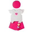 thumbnail image 1 of Caqnni Toddler Girls Clothes Ribbed Knit Ruffle Sleeveless Tops and Shorts with Pockets Cute Summer 2 Pieces Short Sets 2Pcs Summer Playwear Beach Outfits 2-3 Years,Pink, 1 of 8