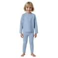 thumbnail image 1 of Caqnni Toddler Girls Clothes Winter Warm Long Sleeve Tops Long Pants Suit Kids Soft Cotton Fall Outfits 2Pcs Set Sleepwear Pajamas(Blue,7-8 Years), 1 of 6
