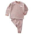 thumbnail image 1 of Caqnni Toddler Baby Girl Clothes Fall Winter Long Sleeve Sweatshirts Pants 2 Piece Cute Outfits Leggings Set Pajamas & Dailywear Set(6-12 Months,Brown), 1 of 4