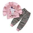 thumbnail image 1 of Caqnni Toddler Kids Baby Boy Fall Outfits 1T 2T 3T 4T 5T 3T 4T 5T Color Block Long Sleeve Tops Drawstring Pants Winter Clothes Sets 2PCFor 1t 2t 3t 4t 5t Long Sleeve Pajamas Set ，5-6 Years, 1 of 4