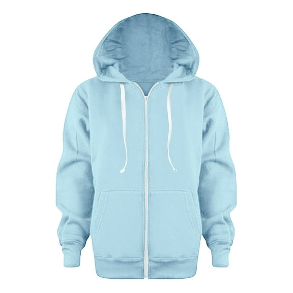 Caqnni Toddler Kids Fall Jackets Sweatshirt Color Solid Zip Long Hoodie Top Boys Sleeve Up Girls Boys Coat Outwear Jacket for 9-10 Years