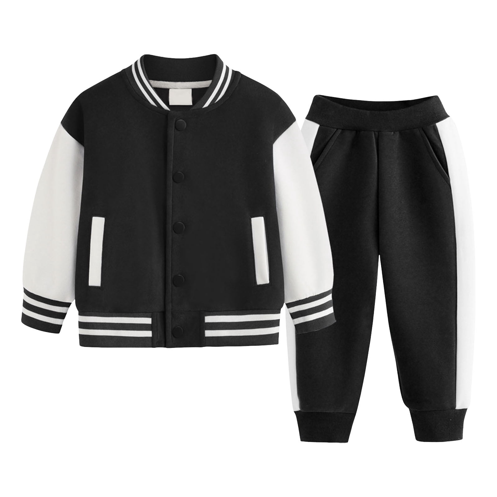 Caqnni Toddler Long Sleeve Sweater Blouse Pullover Elastic Pants Warm Baby Girl Clothes 2PCS Outfits for 12 18 24 M 1t 2t 3t 4t 5t 6t Pajamas & Dailywear Set(5-6 Years,Black)