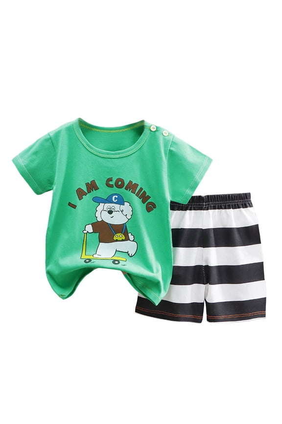 Toddler Baby Boys Summer Outfits Cute Cars Print Short Sleeves T-Shirt Plaid Shorts Set 2pcs Set 2PCS Outfits For 0 6 12 18 24 Months 2t 3t 4t 5t 6t 2PCS (4-5 Years)