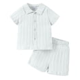 thumbnail image 1 of Caqnni Toddler Summer Pajamas Set For 4-5 Years Baby Boy Toddler Summer Outfit Short Sleeves T-Shirt Tops Joggers Casual Elastic Shorts 2Pcs Set Cartoon Print Summer Dailywear Set, 1 of 4