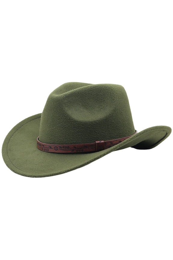 Wide Brim Outdoor Play Hat For Boys Girls Classic Western Cowboy Hat For Boys And Girls With Upturned Brim