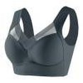 thumbnail image 1 of Caqnni Wireless Bras for Women Full Coverage Bra Seamless Bra No Underwire Smooth Comfort Deep V Soft Padded (Gray,L), 1 of 3