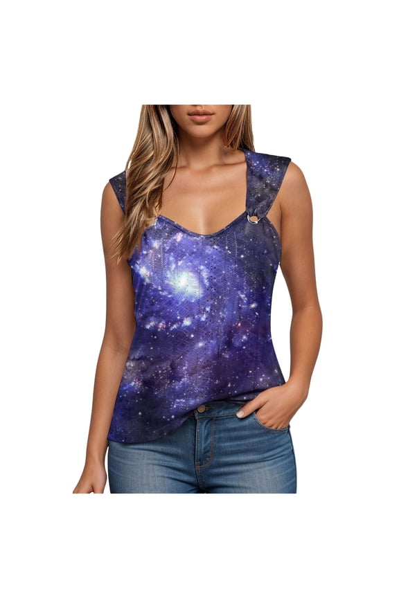 Women Sequin Top Sexy V Neck Open Back Straps Tank Bling Glitter Rhinestone Camisole Backless Low Cut Summer Crop Tops Womens Sleeveless Tank Top (XL,A73-Purple)