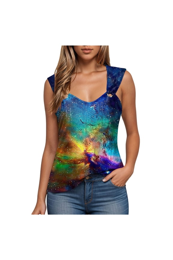Women Sequin Top Sexy V Neck Open Back Straps Tank Bling Glitter Rhinestone Camisole Backless Low Cut Summer Crop Tops Womens Sleeveless Tank Top (M,A73-Gold)