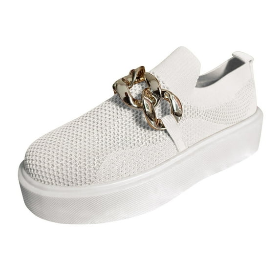 Caqnni Women's Classic Leather Penny Loafers Fashion Tassel Boat Shoes Comfort Driving Casual Slip On Walking Flats (6.5,White)