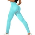 thumbnail image 1 of Caqnni Women's High Waist Yoga Pants Tummy Control Workout Leggings High Waist Stretch Leggings Tights Workout Dance Running Yoga Pants (Mint Green,L), 1 of 8