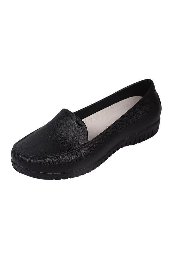 Women’s Leather Penny Loafers – Slip On Loafers Comfortable Casual Dressy Shoes for Office Work Dressy Shoes Flats Shoes (Black,40)