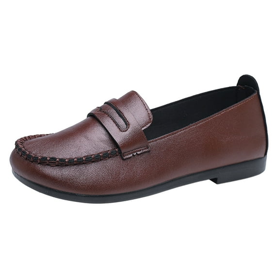 Caqnni Women's Loafers Casual Dress Shoes Comfortable Fashion Business Office Work Shoes Dressy Shoes (6.5,Coffee)