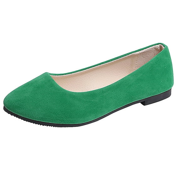Caqnni Women's Low Wedge Dressy Flats, Comfortable Pointed Toe Wedding Shoes Mary Jane Shoes Dress Shoes (Mint Green,43)
