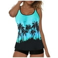 thumbnail image 1 of Caqnni Women's Underwire Tankini Top Tummy Control Bathing Suits Sexy V Neck Crossover Swim Top Only Tankini Top Only Swimwear Beachwear Bikini (3XL,Green), 1 of 1
