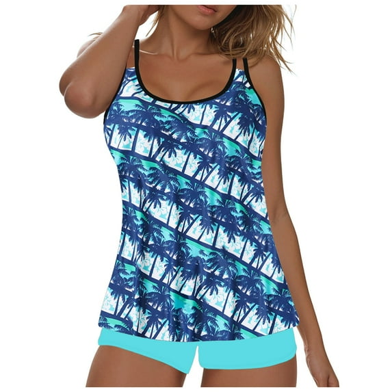 Caqnni Women's Underwire Tankini Top Tummy Control Bathing Suits Sexy V Neck Crossover Swim Top Only Tankini Top Only Swimwear Beachwear Bikini (3XL,Mint Green)