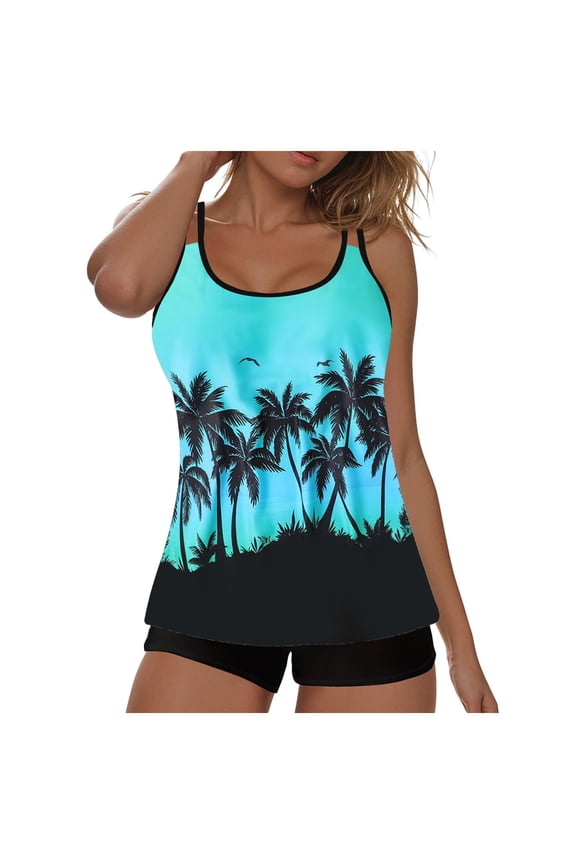 Women's Underwire Tankini Top Tummy Control Bathing Suits Sexy V Neck Crossover Swim Top Only Tankini Top Only Swimwear Beachwear Bikini (XXL,Green)