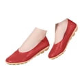 thumbnail image 1 of Caqnni Womens Loafers, Slip On Platform Penny Heeled Loafers for Women Dressy and Work, Business Casual Shoes Flats Shoes Dress Shoes (10,Red), 1 of 1
