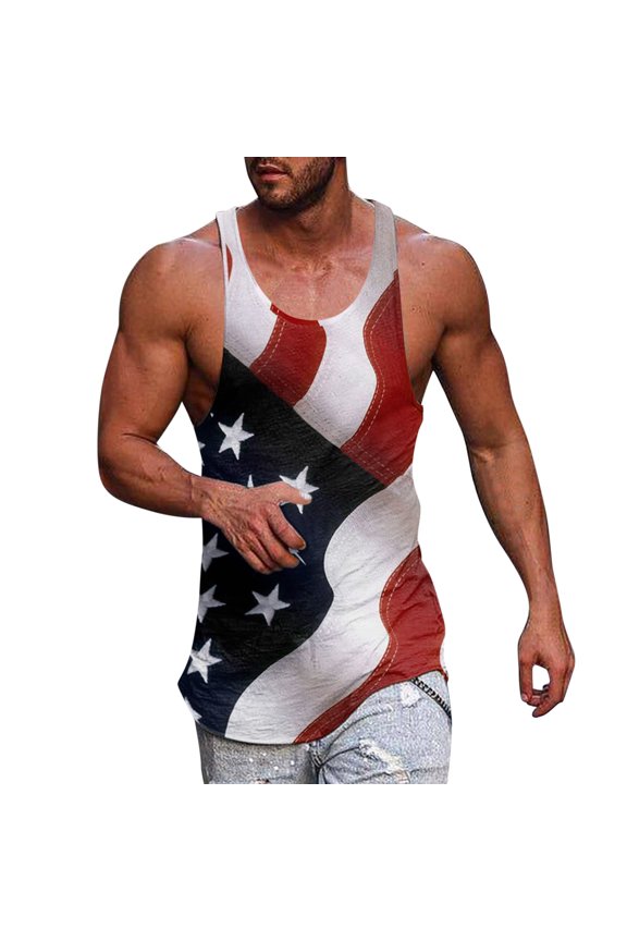 Workout Tank Tops Men, Men Tank Tops Sport Muscle Tee Shirt(White,L)