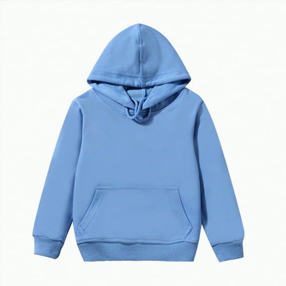 Caqnni Youth Solid Classic Hoodies Soft Hooded Pullover Sweatshirts for Children for Little Girls Boys Winter Warm Pullover Sweatshirt for 3-4 Years