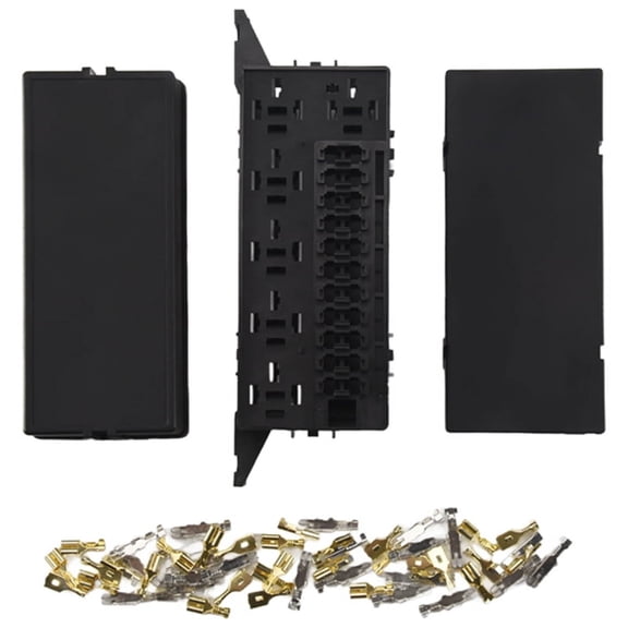 Car 11 Way Fuse Holder Relay Box with Terminals Relays Waterproof Connectors