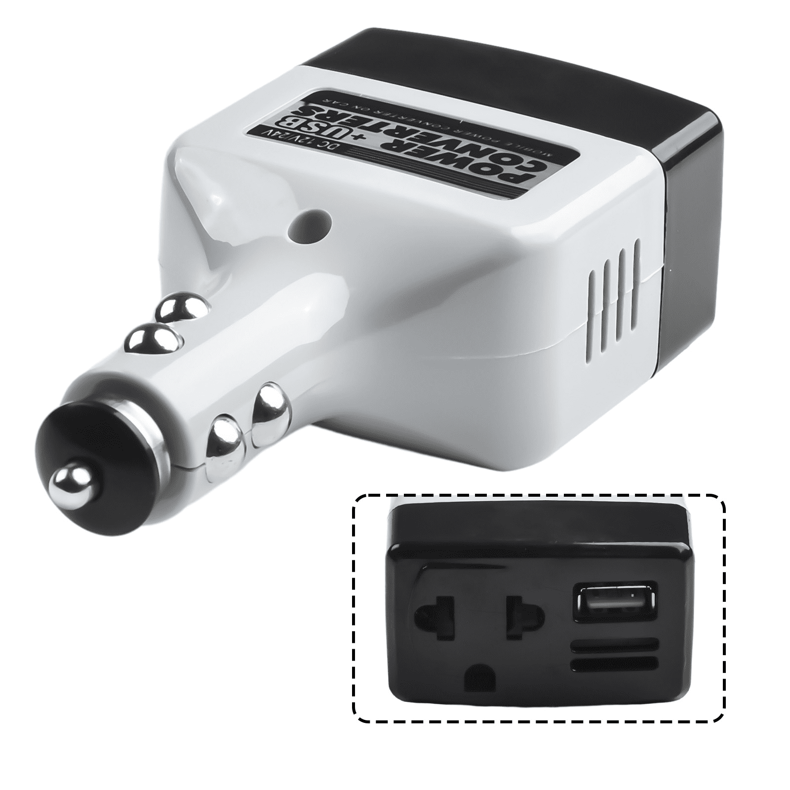 BESTEK 75W Car Power Inverter 3.1A DC 12V to 110V AC Converter, Black