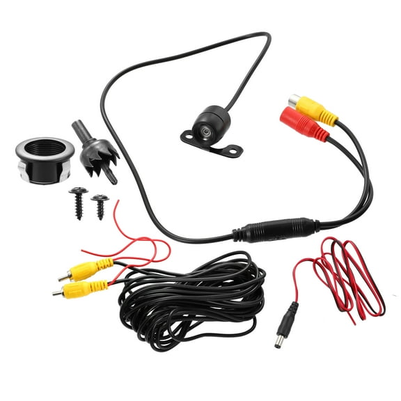 Car 12V Rear View Back Up Camera with Holder Rear Park Assist Reverse Camera 170 Degree Angle Rear View Camera Black